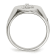 White Cubic Zirconia Stainless Steel Polished with Sterling Silver Cross
Men's Signet Ring