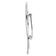 Rhodium Over Sterling Silver Cubic Zirconia Fancy Curved Pin Brooch