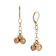 Gold Tone Multi Color Round Bead Drop Leverback Earrings