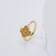 Citrine 18K Yellow Gold Over Sterling Silver 4-Leaf Clover Cluster Ring