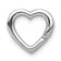 Rhodium Over 14k White Gold Diamond Heart Chain Slide Pendant