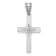 Rhodium Over 14K White Gold 0.01ct Diamond Cross Pendant