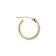 14K Yellow Gold Rope Design 1/2 Inch Hoop Earrings