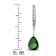Emerald Color CZ Teardrop Drop Earrings In Sterling Silver