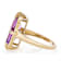 Amethyst Rectangular Octagonal And White Zircon Ring In 18K Gold Over
Sterling Silver 3.44ctw