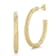 Sterling Statements 14K Yellow Gold Over Sterling Silver Oval Ribbed
Twist J Hoop Earrings