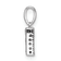 14K White Gold Diamond Letter E Initial with Bail Pendant