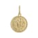 Aquarius Zodiac Medallion Pendant In Solid 14K Yellow Gold