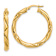 14k Yellow Gold Polished Twisted 1 5/16" Hoop Earrings