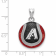 Rhodium Over Sterling Silver MLB LogoArt Arizona Diamondbacks Enameled Pendant