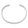 Rhodium Over Sterling Silver Polished 6mm Children's Cuff Bangle