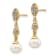 14K Yellow Gold with Rhodium 6-7mm Semi-round Freshwater Cultured Pearl
0.02ct Diamond Earrings