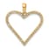 14k Yellow Gold Diamond Heart Pendant