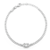 Sterling Statements Rhodium Over Sterling Silver White CZ Curb Chain Bracelet