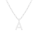 Letter A Initial Cultured Freshwater Pearl Rhodium Over Sterling Silver
Pendant With  18" Chain
