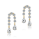 CZ Pear Shape Drop Earrings In 14K Gold Over Brass