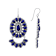 Lapis Lazuli Sterling Silver Statement Dangle Earrings 9x4mm 6x3mm 5x3mm