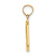 14k Yellow Gold Script Letter T Initial Pendant