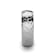 CHANDLER Domed Hammered Finish White Tungsten Ring 8mm
