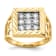 10K Yellow Gold Men's Cubic Zirconia Ring