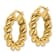14k Yellow Gold Polished 1" Twisted Round Hoop Earrings