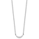 Rhodium Over Sterling Silver Curved Bar 2-Strand with 2-inch Extension Necklace