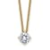 14K Yellow Gold 1/2 ct. 5.0mm Round G H I True Light Moissanite Pendant
with Chain