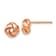 14k Rose Gold Polished Love Knot Stud Earrings