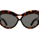 Saint Laurent Brown Havana Wrap Around Frame / Gray Lenses Sunglasses