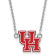Rhodium Over Sterling Silver LogoArt University of Houston Small Enamel
Pendant Necklace