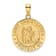 14k Yellow Gold Polished and Satin Saint Christopher Medal Charm