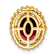 10k Yellow Gold Beaded 1 ctw Oval Garnet Chain Slide Pendant