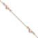 14K Tri-Color Puffed Heart Bracelet