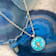Barse Turquoise Celestial Star Pendant Necklace In Bronze