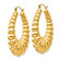 14k Yellow Gold 1 5/8" Polished Scalloped Hoop Earrings