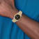 Men's Charles Hubert IP-plated Two-tone Black Dial Watch