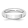 Rhodium Over Sterling Silver 4mm Half-Round Band