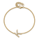 14k Yellow Gold Diamond Sideways Letter K Bracelet