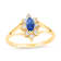 0.40ctw Sapphire and Diamond Ring in 14k Yellow Gold