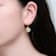 Pave CZ Drop Earrings In 14K Gold Over Brass