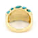 Turquoise Free-Form Dome Ring In 18K Gold Over Sterling Silver