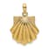 14k Yellow Gold Textured Scallop Shell Charm