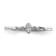 Rhodium Over 14K Gold Petite Beaded Edge Marquise Diamond Ring 0.09ctw