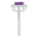 8x6mm Emerald Cut Amethyst 1/5 ctw Diamond Rhodium Over Sterling Silver
Halo Ring