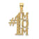 14K Yellow Gold Number 1 MOM Vertical Charm