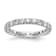 Rhodium Over 14K White Gold Lab Grown Diamond SI+, H+, Eternity Band
