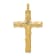 14K Yellow Gold Large Tree Textured Cross Pendant