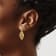14K Yellow Gold Polished Diamond-cut Post Dangle Earrings