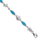 Rhodium Over Sterling Silver Lab Created Opal Sea Life Bracelet