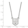 Rhodium Over Sterling Silver NHL LogoArt Los Angeles Kings Small Pendant Necklace